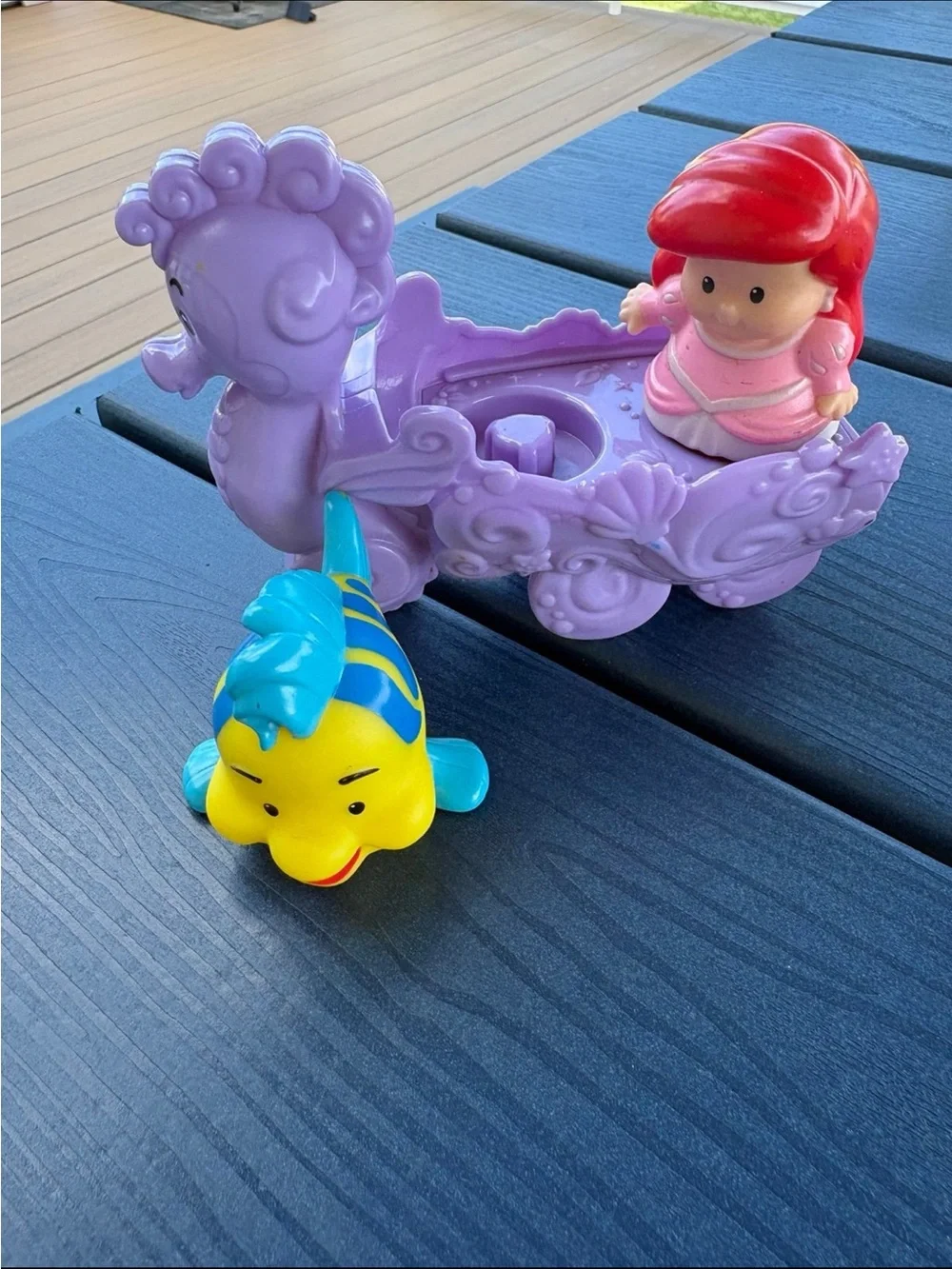 Fisher Price Little People Disney Little Mermaid Set flounder seahorse 2012